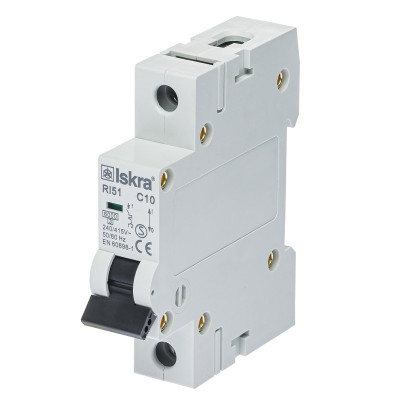 Модульний автоматичний вимикач ISKRA RI51 1P C10A 6кА