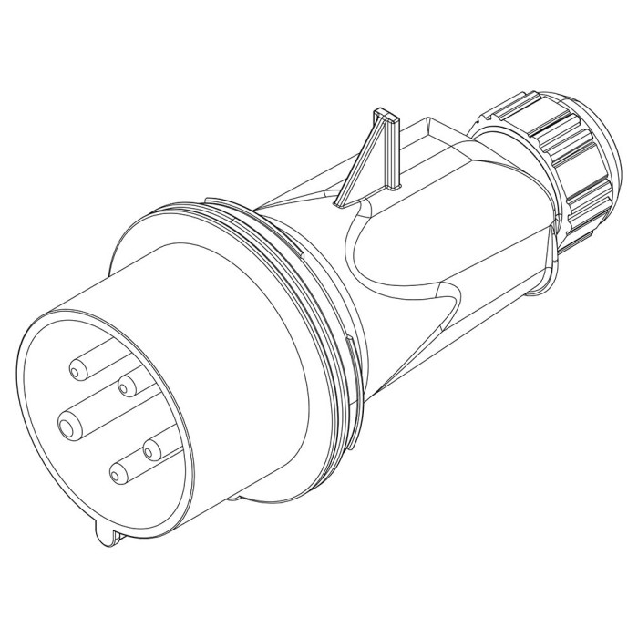 Вилка кабельна IDE MUNDIAL 3P+N+E 16 А 200/346–240/415 В IP44 - 03103