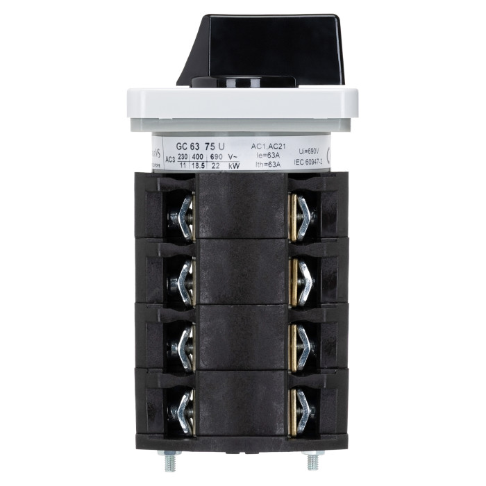 Кулачковий перемикач GC 63A 4P схема 69 (1-2)