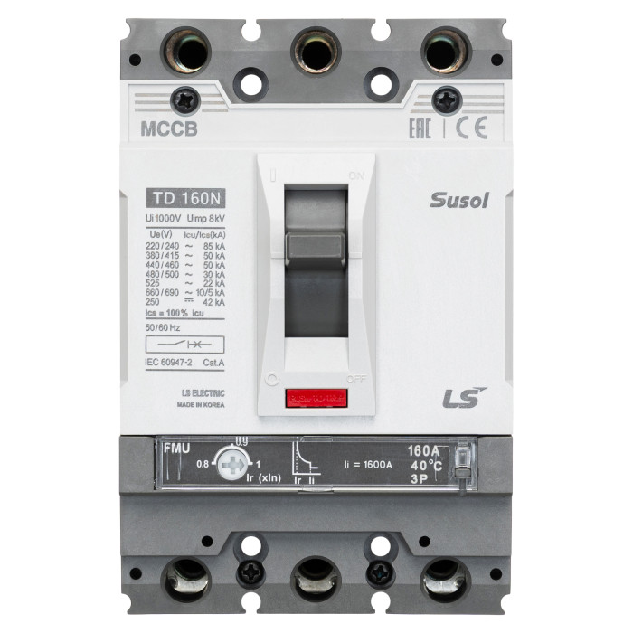 Автоматичний вимикач LS ELECTRIC TD160N 3P 160A 50 кА - 102015200