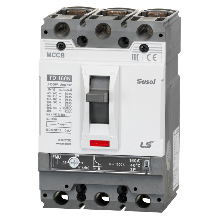 Автоматичний вимикач LS ELECTRIC TD160N 3P 160A 50 кА - 102015200