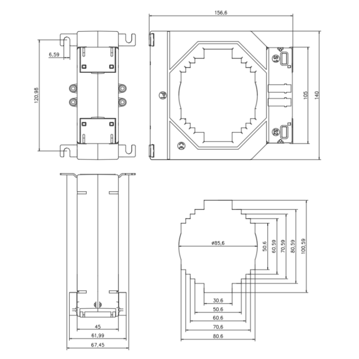 Трансформатор струму вимірювальний Vector VS VCTB101 4000A 101×31 4000/5