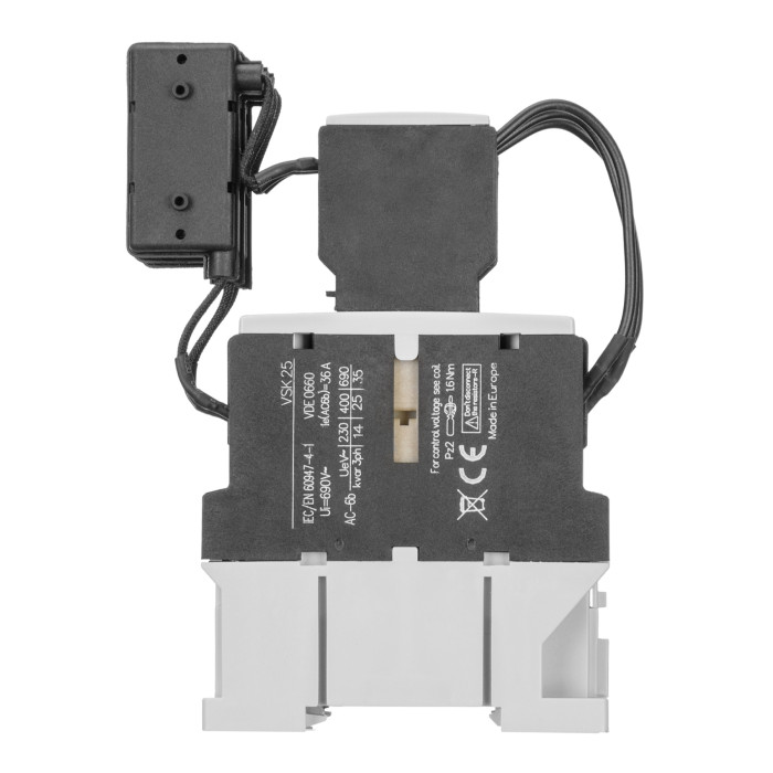 Контактор для комутації конденсаторів до 25 кВАр VSK 25 10 230V 50/60Hz