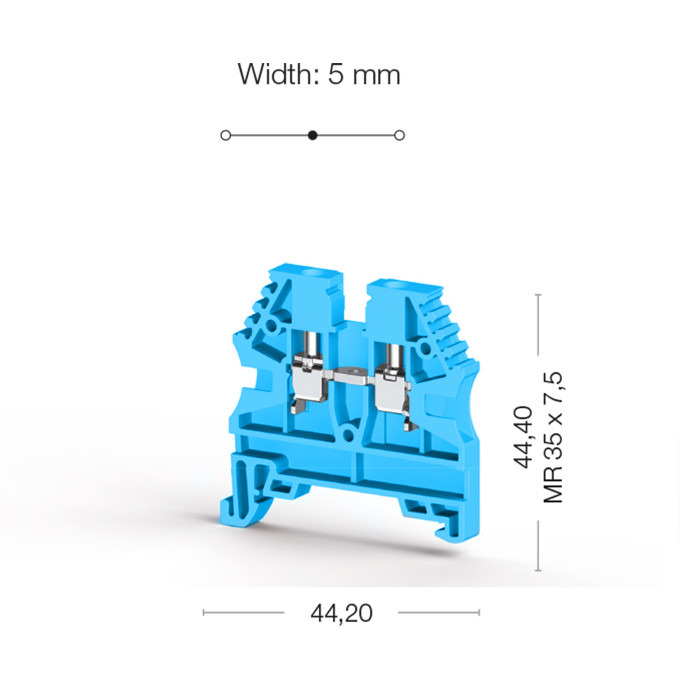Клема Klemsan AVK Прохідна 2.5 мм - 0.0.0.3.04121RP