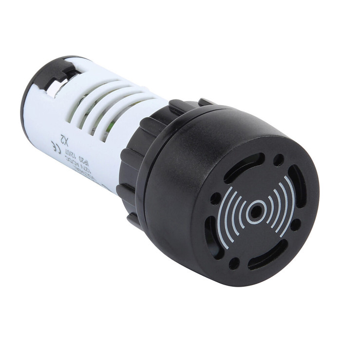 ECX 2070-127 Сигнальна лампа чорна + гудок 127В АС/DC