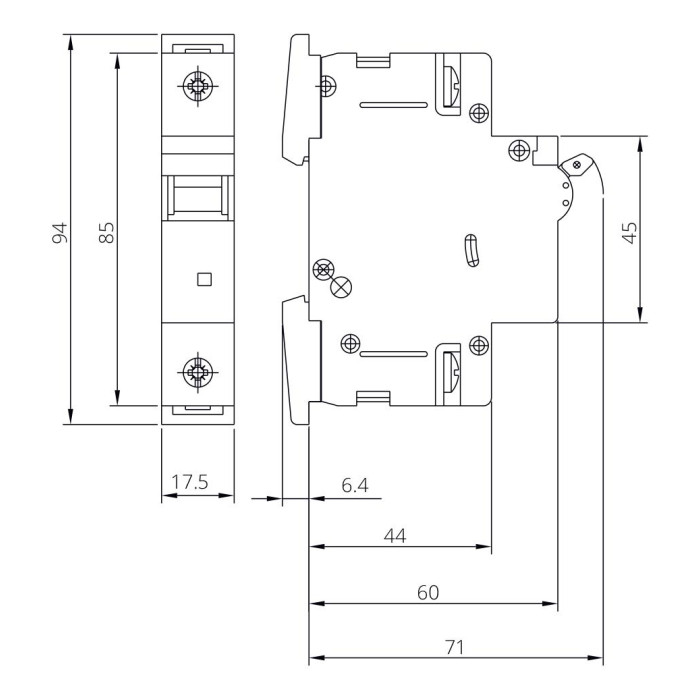 Модульний автоматичний вимикач ISKRA RI61 1P B40A 10кА - 786100044000