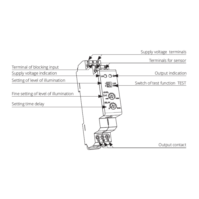 786053015000 Сутінкове реле TSD1 UNI 1 перекидний контакт 230 V AC
