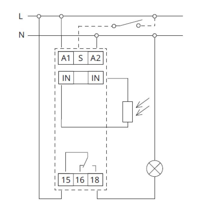 786053015000 Сутінкове реле TSD1 UNI 1 перекидний контакт 230 V AC