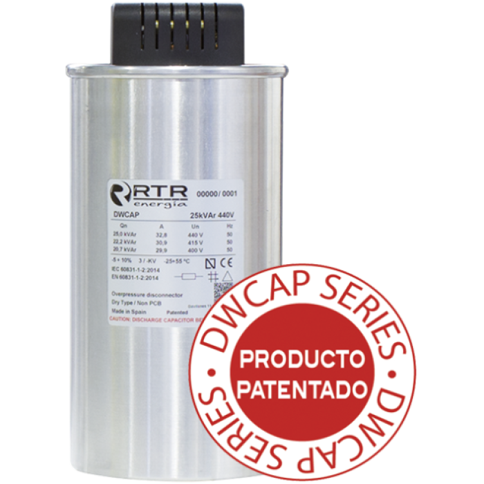 Конденсатор RTR Energia DWCAP RTF 25 кВАр 440 В - D4402505TER0RTF