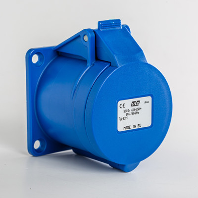 Розетка вбудована пряма IDE MUNDIAL 2P+E 32 А 380–415 В IP44