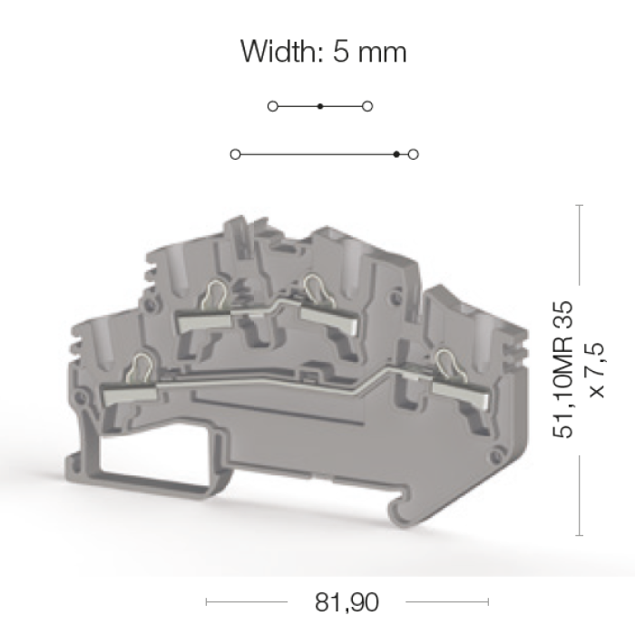 Клема Klemsan PYK Дворівнева 2.5 мм - 0.0.0.3.07699