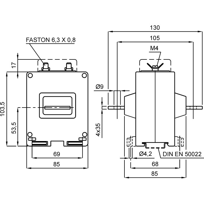 Трансформатор струму захисний FRER TAC020 20 А 20/5 - TAC020400L05