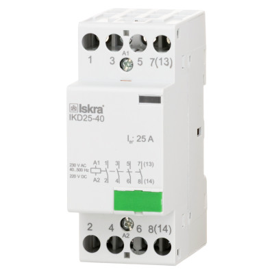 Модульний контактор ISKRA IKD 25A 230В AC/DC 4NO