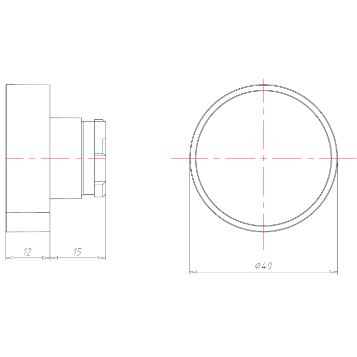 Кнопка синя 40 мм COMEPI - ECX 1124