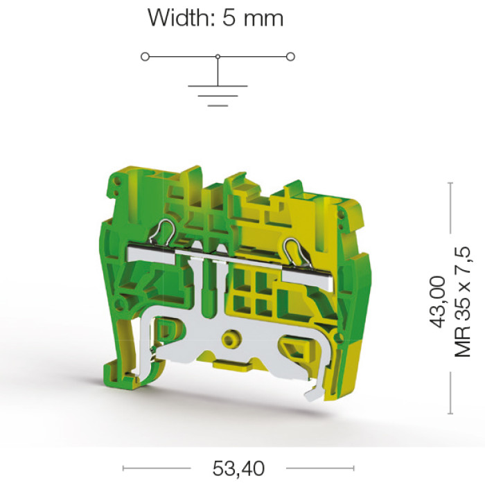 Клема Klemsan PYK Заземлення 2.5 мм - 0.0.0.3.36500