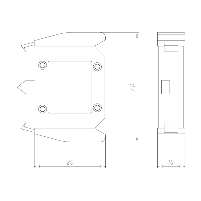 ECX 1042N Контакт закритий IP20 (для кнопок з фіксацією)