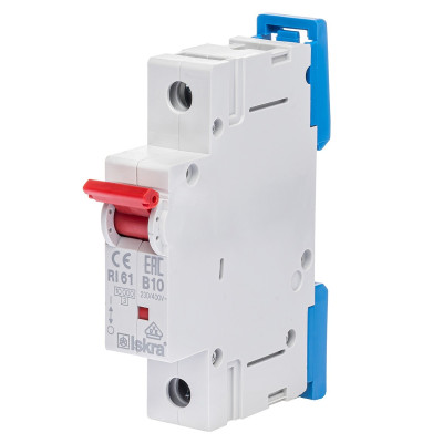 Модульний автоматичний вимикач ISKRA RI61 1P B10A 10kA