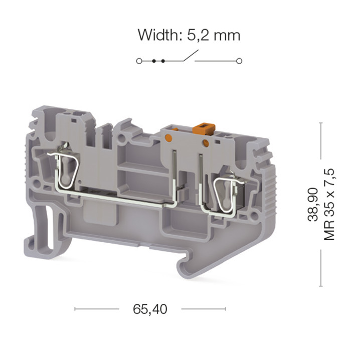 Клема Klemsan SRD З розмикачем 2.5 мм - 0.0.0.3.11239