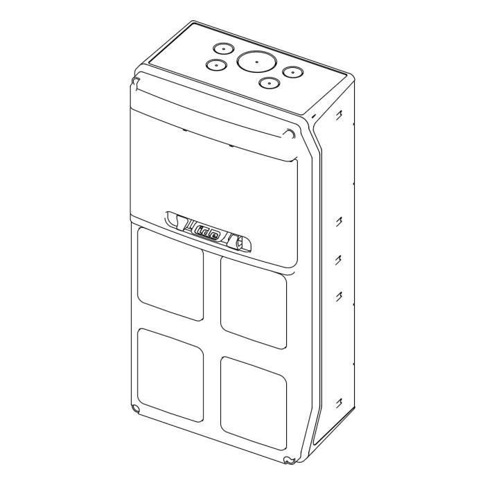 PCSN9PT/RR Настінний корпус для сил. розеток з отворами STAR 1х9 MOD 436x210x137мм, IP65, шини N+PE
