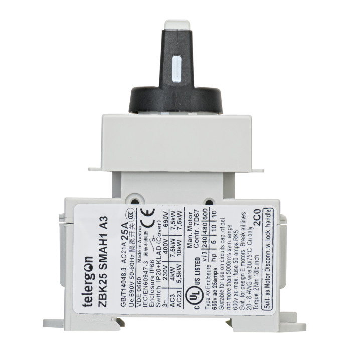 Модульний вимикач навантаження TELERGON ZBK 3P 25A - ZBK25SMAH1A3