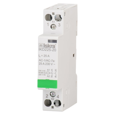 Модульний контактор ISKRA IKD 25A 230V AC/DC 2NO