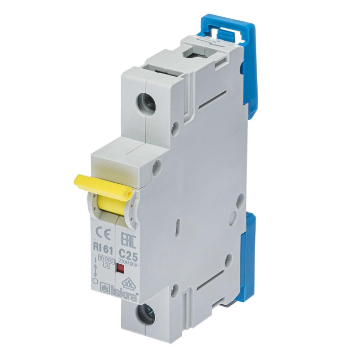 Модульний автоматичний вимикач ISKRA RI61 1P C25A 10кА - 786100058000