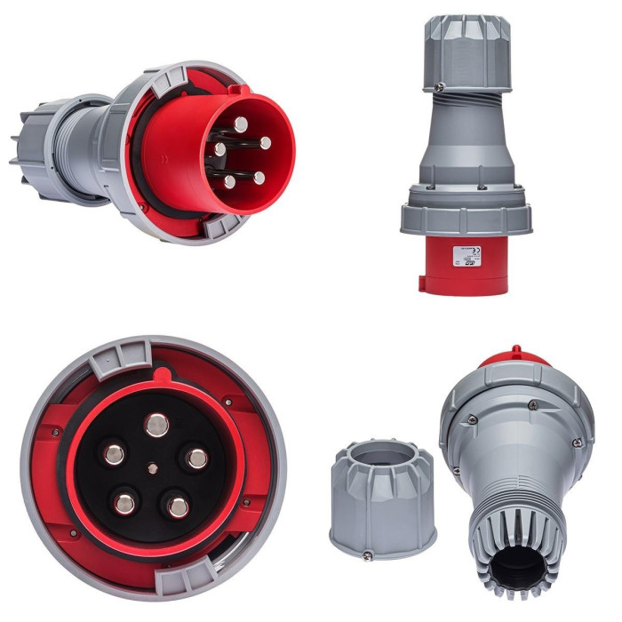 Вилка кабельна IDE MUNDIAL 3P+N+E 125 А 200/346–240/415 В IP66-67 - 03656