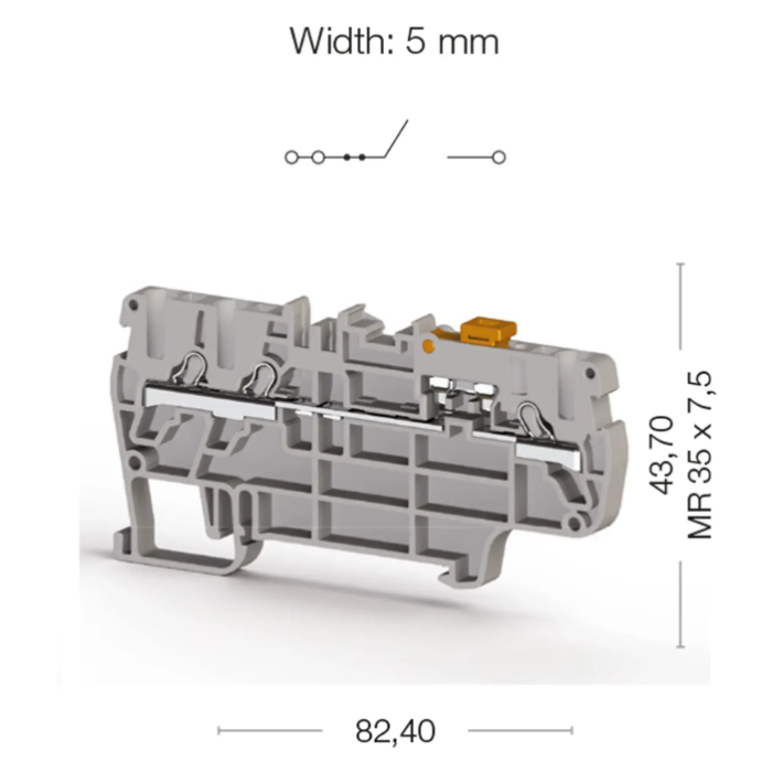 Клема Klemsan PYK З розмикачем 2.5 мм - 0.0.0.3.07459