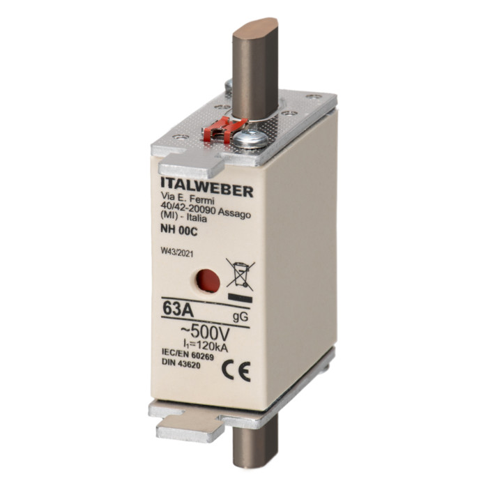 Ножовий запобіжник Italweber gG NH00C 63A - 1500663