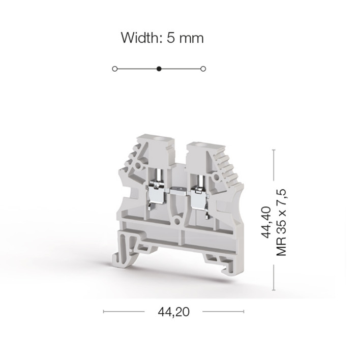 Клема Klemsan AVK Прохідна 2.5 мм - 0.0.0.3.04126RP