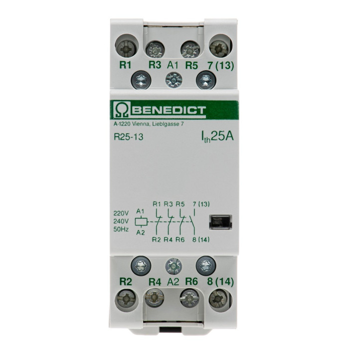 Модульний контактор Benedict R25 25A 220-240 - R25-13 230