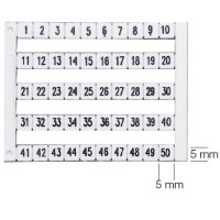0.0.0.5.05028 Маркувальна пластина 81-90 DY5 (1 компл = 50 шт | пак = 10 компл)
