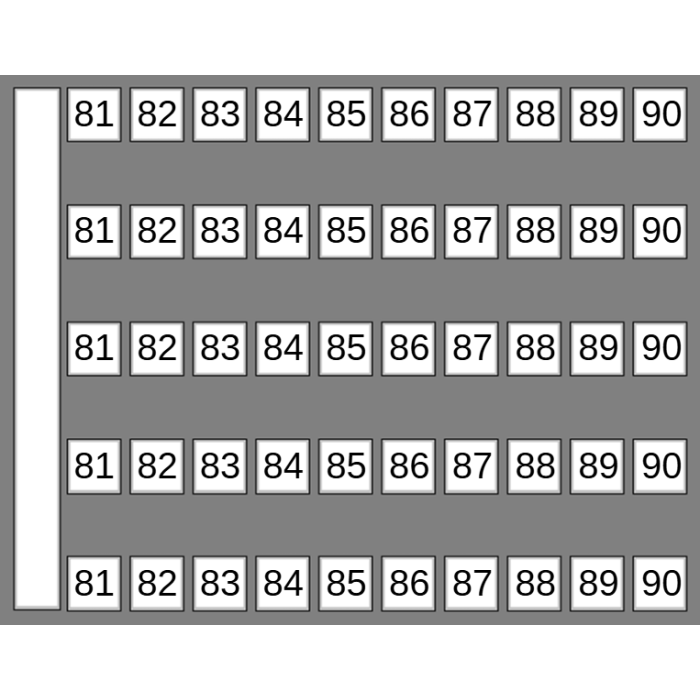 0.0.0.5.05028 Маркувальна пластина 81-90 DY5 (1 компл = 50 шт | пак = 10 компл)