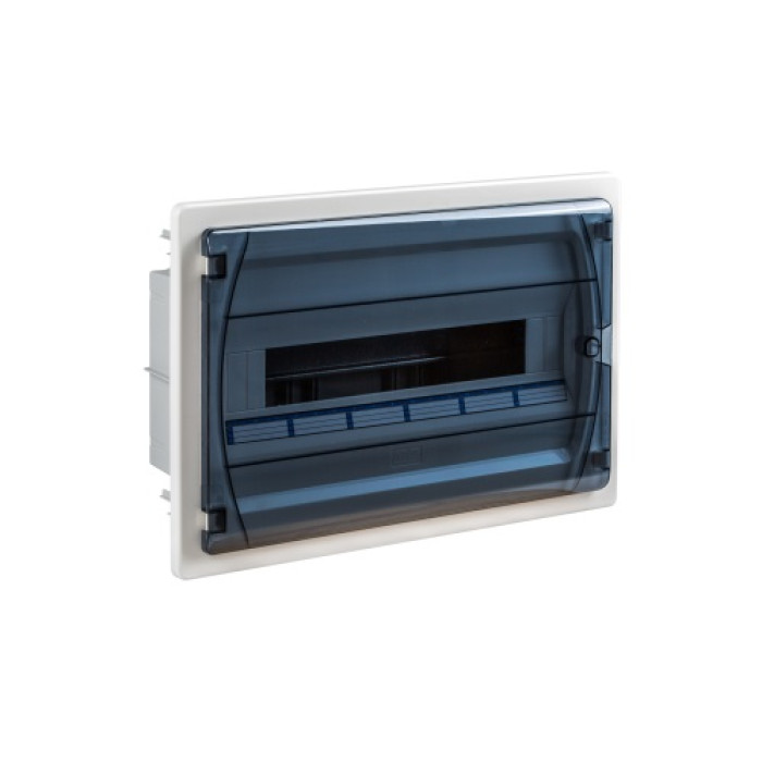 GPE18PT/RR Корпус розподільчий вбудований GOLD,1х18 модулі, прозорі двері, N/PE шина, IP40