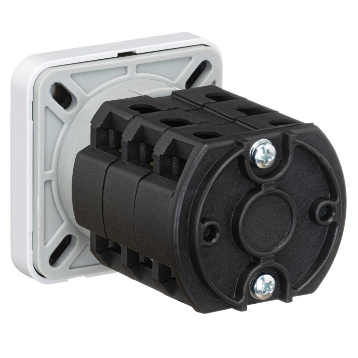 Кулачковий перемикач GC 16A 3P схема 203 (1-0-2 з поверненням в 0)