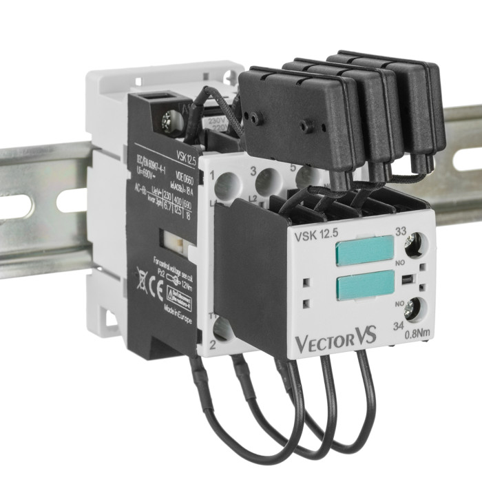 Контактор для комутації конденсаторів до 15 кВАр VSK 15 11 230V 50/60Hz