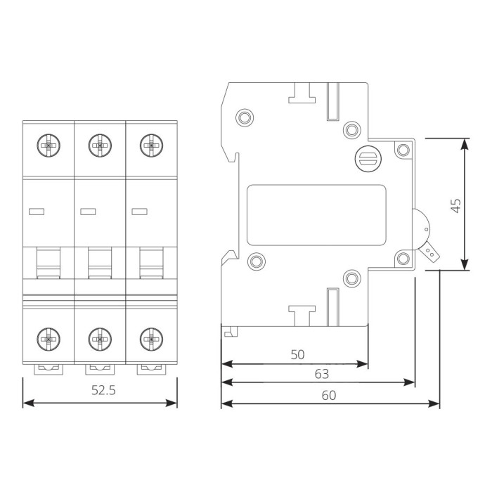 Модульний автоматичний вимикач ISKRA RI53 3P B32A 6кА - 786091161000