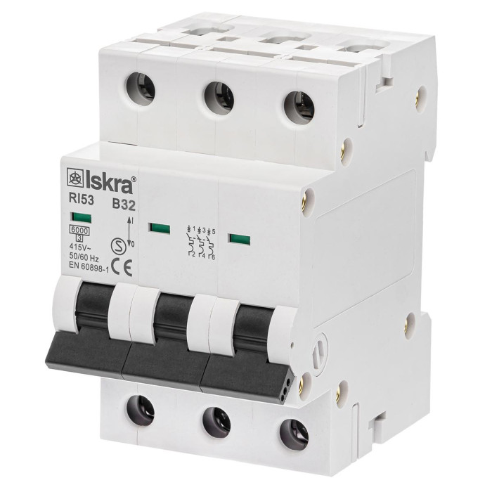 Модульний автоматичний вимикач ISKRA RI53 3P B32A 6кА - 786091161000