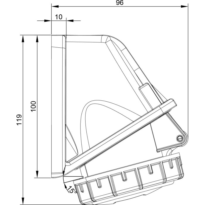 Розетка настінна IDE MUNDIAL 3P+E 16 А 380–415 В IP66-67 - 03822