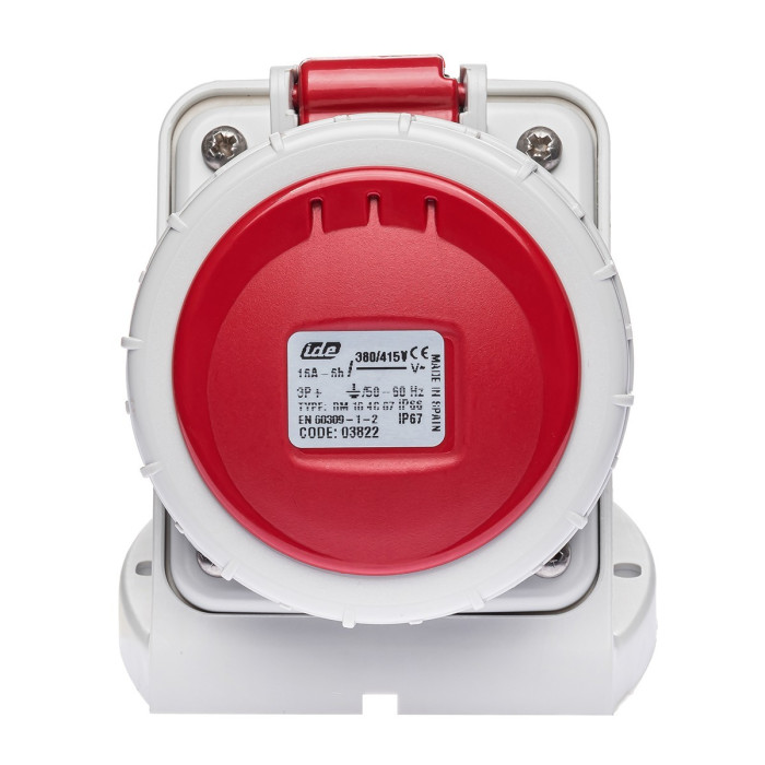 Розетка настінна IDE MUNDIAL 3P+E 16 А 380–415 В IP66-67 - 03822