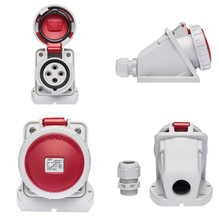 Розетка настінна IDE MUNDIAL 3P+E 16 А 380–415 В IP66-67 - 03822