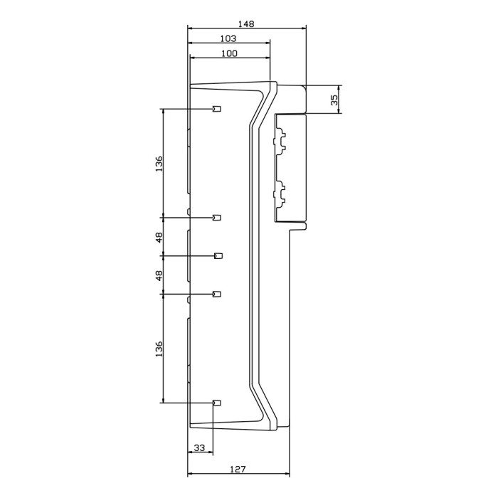 CSN12PT/RR Настінний корпус для сил. розеток STAR 1х12 MOD 436x310x147мм, IP65 з шинами N+PE