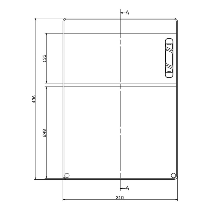 CSN12PT/RR Настінний корпус для сил. розеток STAR 1х12 MOD 436x310x147мм, IP65 з шинами N+PE