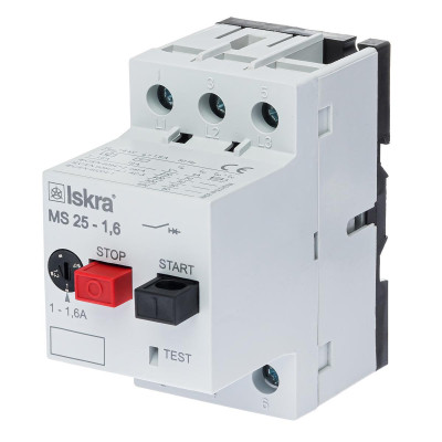 Автомат захисту двигуна 1,6A серії MS25