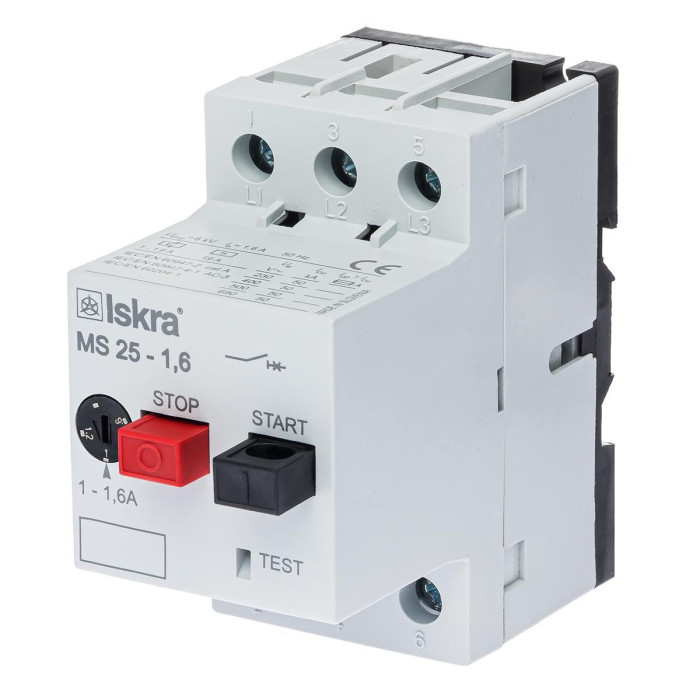 Автомат захисту двигуна 1,6A серії MS25