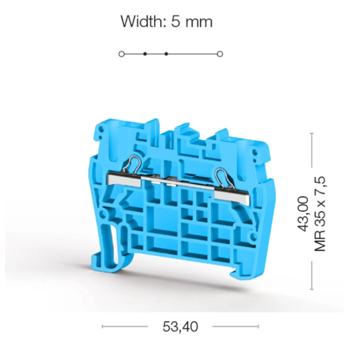 Клема Klemsan PYK Прохідна 2.5 мм - 0.0.0.3.07101RP