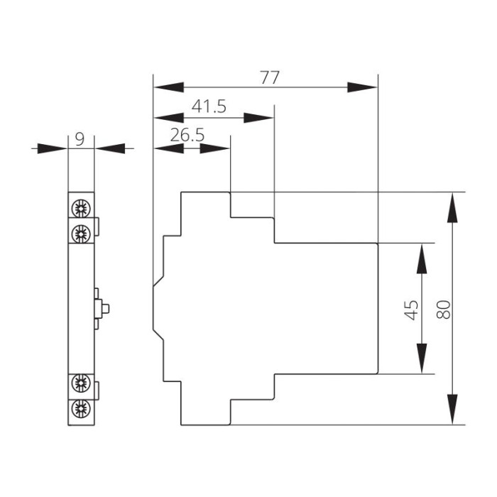 038901501000 Додатковий контакт PS 11, 1NO+1NC для MS25