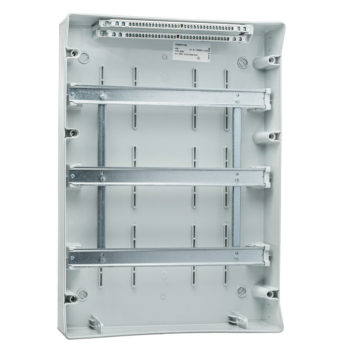 CDN54PT/RR Корпус розподільчий (ABS-пластик), 54 модулі (3x18), IP65, з N і PE шинами