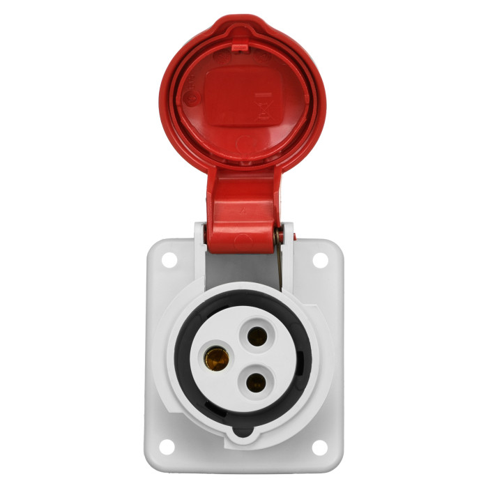 Розетка вбудована похила IDE MUNDIAL 2P+E 16A 380–415V IP44