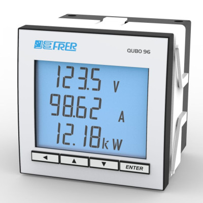 Аналізатор мережі щитовий 96×96mm DC FRER, вх.100V, 60мВ, RS485, живл.80÷260Вac/dc